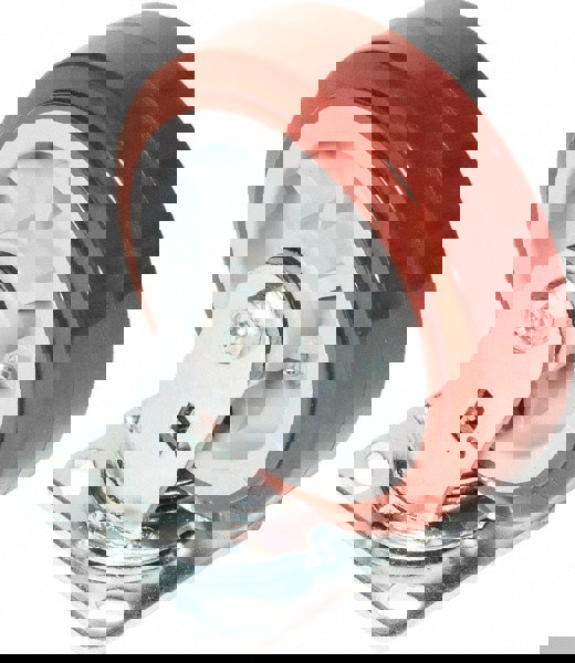 Swivel Top Plate Caster: Polyurethane over Polyolefin, 6